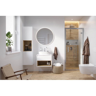 EXCELLENT TUTO SZAFKA Z BLATEM 80 CM, BIAŁY/DĄB MLEX.0102.800.WHBL