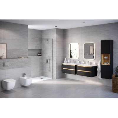 EXCELLENT TUTO SŁUPEK 40 CM, CZARNY MAT/DĄB MLEX.0201.400.BKBL