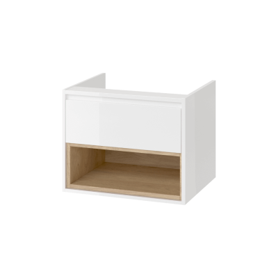 EXCELLENT TUTO SZAFKA POD UMYWALKĘ 60 CM, BIAŁY/DĄB MLEX.0101.600.WHBL