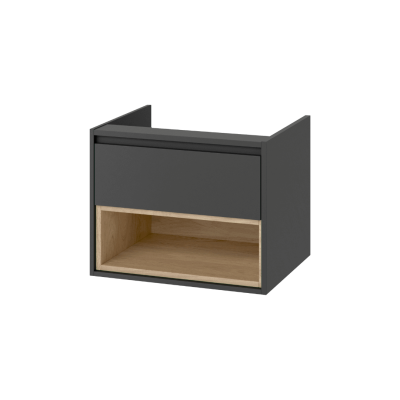 EXCELLENT TUTO SZAFKA POD UMYWALKĘ 60 CM, SZARY/DĄB MLEX.0101.600.GRBL