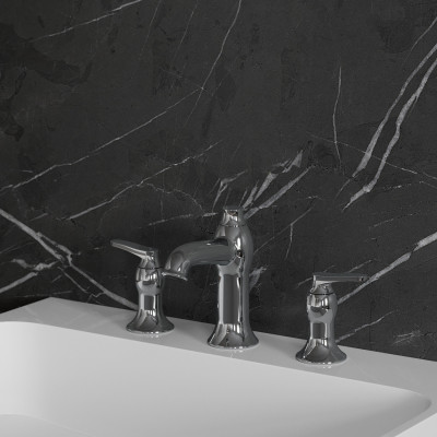 OMNIRES ART DECO BATERIA UMYWALKOWA 3-OTWOROWA AD5114CR