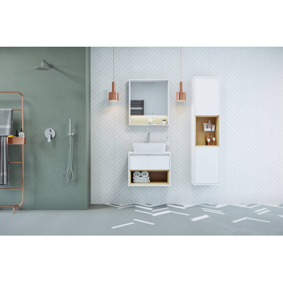 EXCELLENT TUTO SŁUPEK 40 CM, BIAŁY/DĄB MLEX.0201.400.WHBL