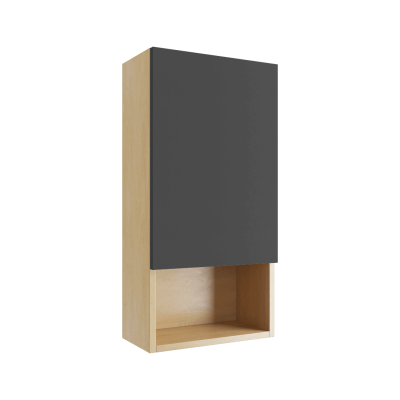 EXCELLENT TUTO SZAFKA WISZĄCA DĄB 40X80X20 CM Z FRONTEM PŁYTA PRAWA, SZARA MLEX.0107.400.BLGR