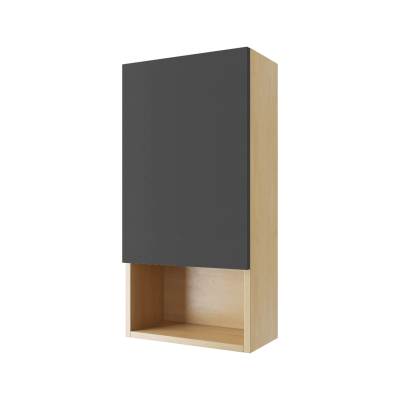 EXCELLENT TUTO SZAFKA WISZĄCA DĄB 40X80X20 CM Z FRONTEM PŁYTA LEWA, SZARA MLEX.0105.400.BLGR