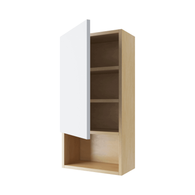 EXCELLENT TUTO SZAFKA WISZĄCA DĄB 40X80X20 CM Z FRONTEM LAKIEROWANYM LEWA, BIAŁY MLEX.0105.400.BLWH