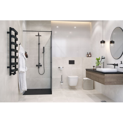 EXCELLENT LAVANO SLIM BRODZIK PROSTOKĄTNY 100X80 CM, CZARNY BREX.1103.100.080.BLN