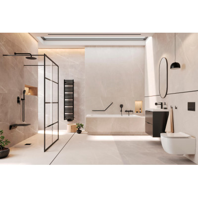 EXCELLENT FABRIKA ŚCIANKA WALK-IN 100X200 CM, CZARNY MAT KAEX.4006.1000.LP