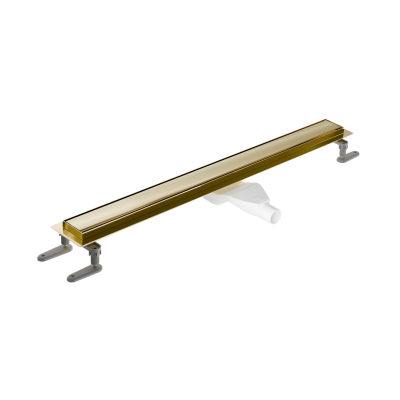 EXCELLENT STILIO ODPŁYW LINIOWY 90 CM ZŁOTY PVD Z RUSZTEM DEKORACYJNYM INEX.1515.900.R.GL