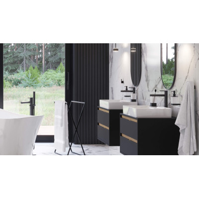 EXCELLENT RIKO KUBEK STOJĄCY SZKLANY, CZARNY DOEX.1614BL