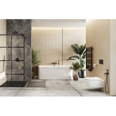 EXCELLENT HOROS 96 GRZEJNIK ŁAZIENKOWY 96X50, CZARNY SOFT GREX.HO96.BL