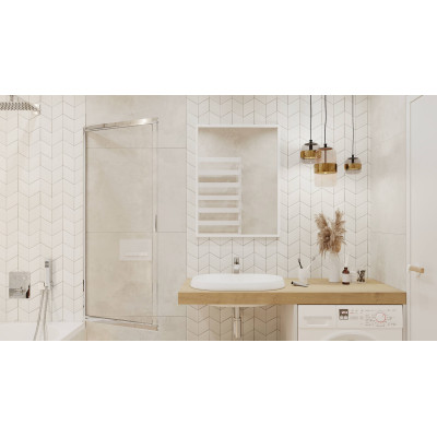 EXCELLENT KUADRO LUSTRO PROSTOKĄTNE 80X60 BIAŁY MAT DOEX.KU080.060.WH