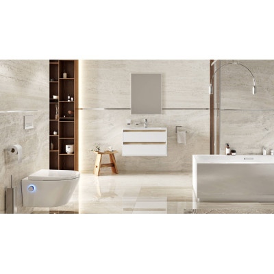 EXCELLENT KUADRO LUSTRO PROSTOKĄTNE 80X60 BIAŁY MAT DOEX.KU080.060.WH