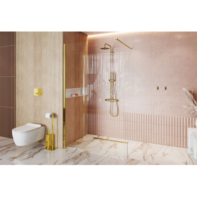 EXCELLENT VIDOQ WALK-IN ŚCIANKA PRYSZNICOWA PROSTA 120X200 ZŁOTY POŁYSK KAEX.1506.1200.LP.GL