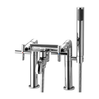 OMNIRES MODERN BATERIA WANNOWA 2-OTWOROWA Z ZESTAWEM PRYSZNICOWYM C304-HCR