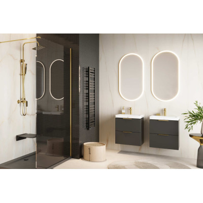 EXCELLENT HOROS 121 GRZEJNIK ŁAZIENKOWY 121X35, CZARNY SOFT GREX.HO121.35.BL