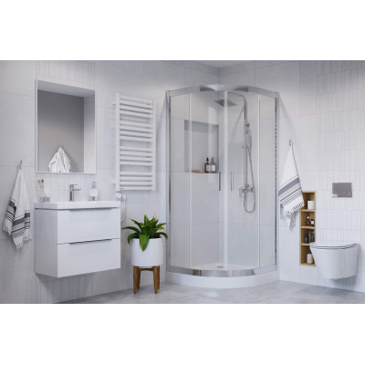 EXCELLENT SERIA 201 KABINA PÓŁOKRĄGŁA, DRZWI PRZESUWNE PODWÓJNE 90X90X190 CM KAAC.1801.900/N