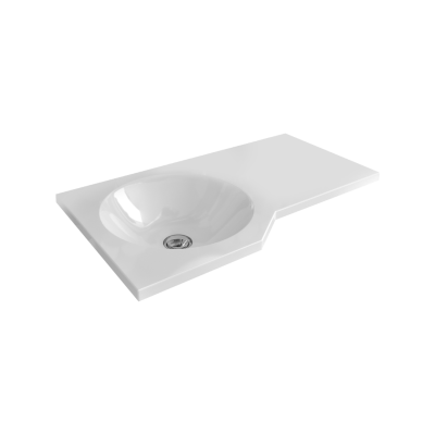 EXCELLENT BE SPOT UMYWALKA WISZĄCA/NABLATOWA 60X34.5 Z POWŁOKĄ GELCOAT, BIAŁA CEEX.2301.600.WH