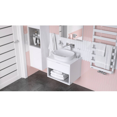 EXCELLENT JIMA UMYWALKA NABLATOWA 46.5X37.5 CM, BIAŁA CEAC.2001.465.WH