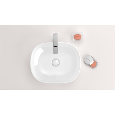 EXCELLENT JIMA UMYWALKA NABLATOWA 46.5X37.5 CM, BIAŁA CEAC.2001.465.WH