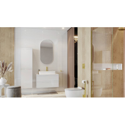 EXCELLENT REVIA LUSTRO OWALNE 100X50 BIAŁY MAT DOEX.RE100.050.WH