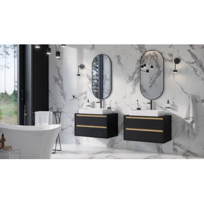 EXCELLENT REVIA LUSTRO OWALNE 100X50 CZARNY MAT DOEX.RE100.050.BL