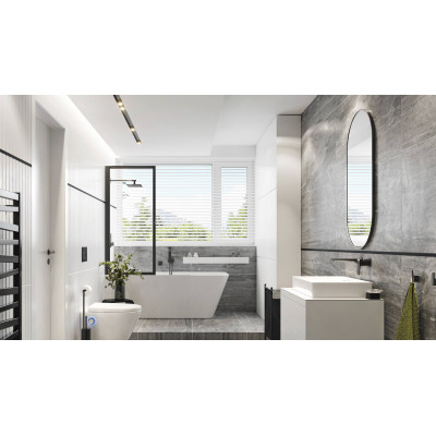 EXCELLENT REVIA LUSTRO OWALNE 100X50 CZARNY MAT DOEX.RE100.050.BL