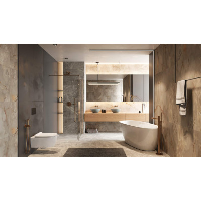 EXCELLENT PI bateria bidetowa bidetta ze słuchawką prysznicową, złoty szczotkowany AREX.1204GB