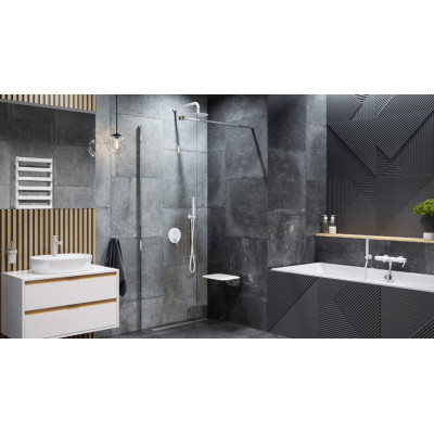EXCELLENT PI ZESTAW PRYSZNICOWY RAIN, BIALY MAT AREX.1281WH