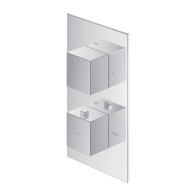 OMNIRES FRESH TERMOSTATYCZNA BATERIA PRYSZNICOWO-WANNOWA PODTYNKOWA, ELEMENT NATYNKOWY FR7136ROCR