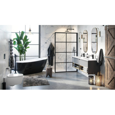 EXCELLENT KERIA BATERIA WANNOWA WOLNOSTOJĄCA, CZARNA AREX.2055BL