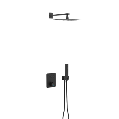 EXCELLENT KROTOS ZESTAW PRYSZNIC-WANNA PODTYNKOWY TERMO 3-WYJŚCIA, CZARNY AREX.SET.8046BL