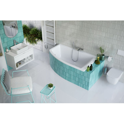 EXCELLENT MAGNUS WANNA 150X85 CM PRAWA, BIAŁA WAEX.MGP15WH