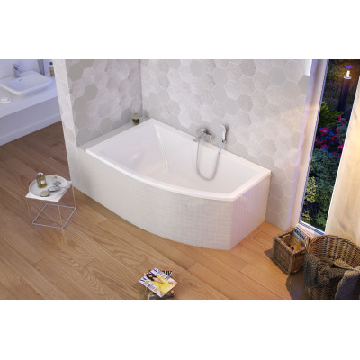 EXCELLENT MAGNUS WANNA 160X95 CM PRAWA, BIAŁA WAEX.MGP16WH