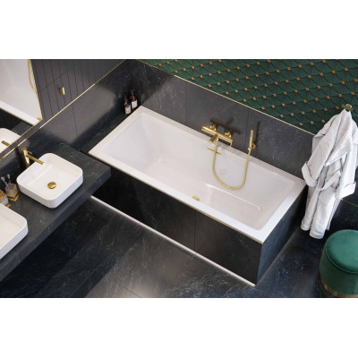 EXCELLENT FLEX SYSTEM OBUDOWA DO ZABUDOWY PŁYTKAMI 3-CIEGO BOKU WANNY PROSTOKATNEJ 90X60 CM OBEX.P.90X60WH