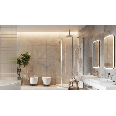 EXCELLENT GŁOWICA PRYSZNICOWA 20 CM OKRĄGŁA SLIM, CHROM AREX.3020CR