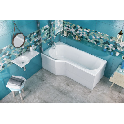 EXCELLENT BE SPOT WANNA 160X80 CM LEWA, BIAŁA WAEX.BSL16WH