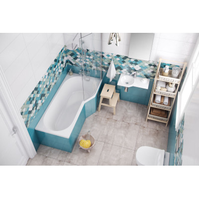 EXCELLENT BE SPOT WANNA 160X80 CM LEWA, BIAŁA WAEX.BSL16WH