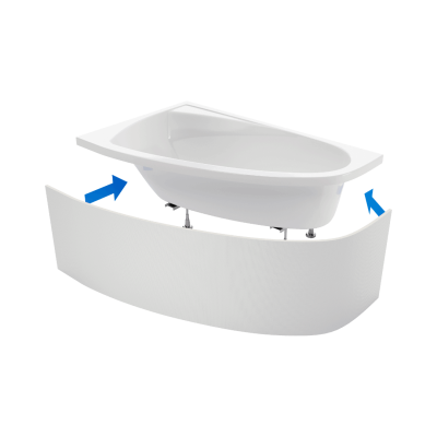 EXCELLENT FLEX SYSTEM OBUDOWA DO ZABUDOWY PŁYTKAMI WANNY NAROŻNEJ OBEX.N.250WH