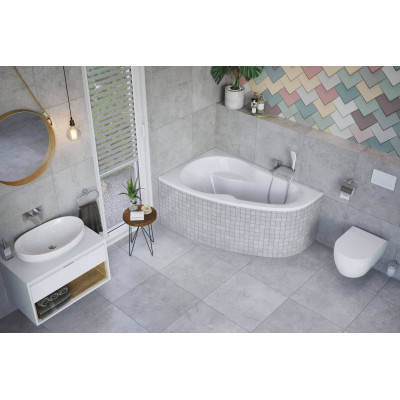 EXCELLENT FLEX SYSTEM OBUDOWA DO ZABUDOWY PŁYTKAMI WANNY NAROŻNEJ OBEX.N.250WH