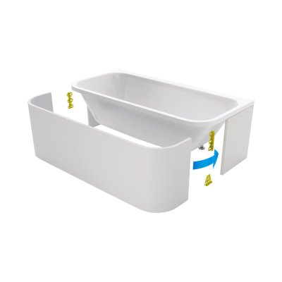 EXCELLENT FLEX SYSTEM OBUDOWA DO ZABUDOWY PŁYTKAMI WANNY ARANA OBEX.ARA.18WH