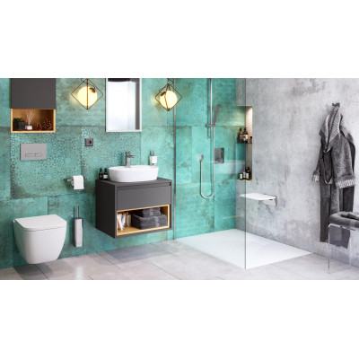 EXCELLENT SQUARE 2.0 ZESTAW PRYSZNICOWY Z DRĄŻKIEM, CHROM ARAC.SY.308