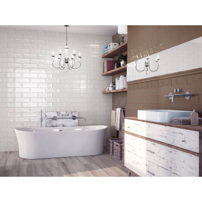 CIFRE BULEVAR WHITE PŁYTKA 10x30,5 POŁ Gat.1