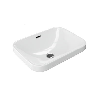 EXCELLENT HASKO 57 UMYWALKA WPUSZCZANA W BLAT 57X39X18 CM, BIAŁA CEAC.3718.570.WH