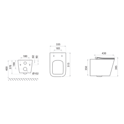 Miska wisząca WC Maio