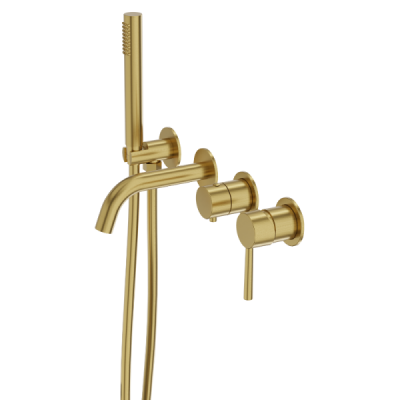 Bateria wannowa podtynkowa 4- otworowa Orion Brushed Gold