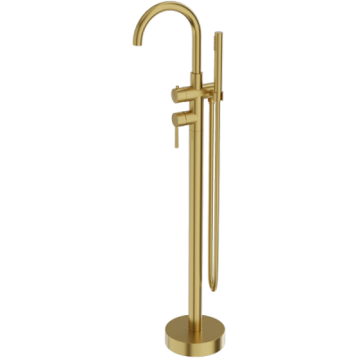 Bateria wannowa wolnostojąca okrągła Orion Brushed Gold