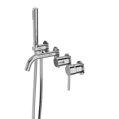 Bateria wannowa podtynkowa 4- otworowa Orion Chrom