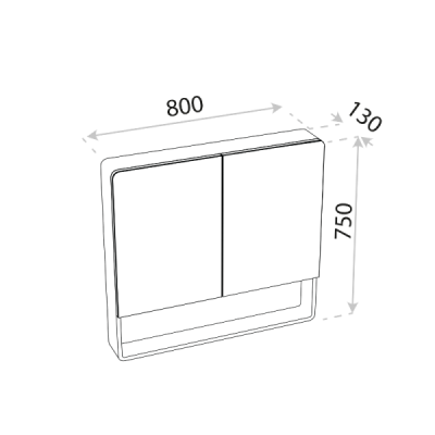 Szafka wisząca z lustrem Karolina 800