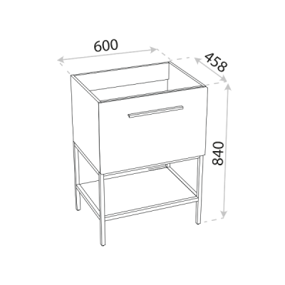Szafka stojąca z umywalką Boston 600