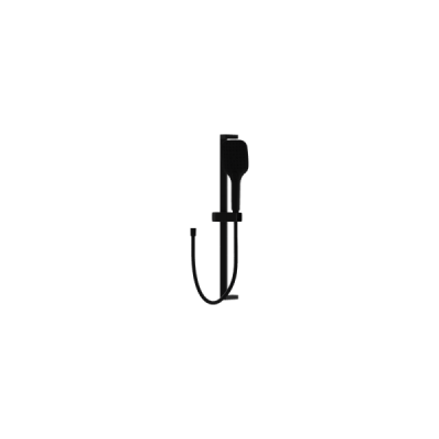 Zestaw prysznicowy z drążkiem Cetus Matt Black